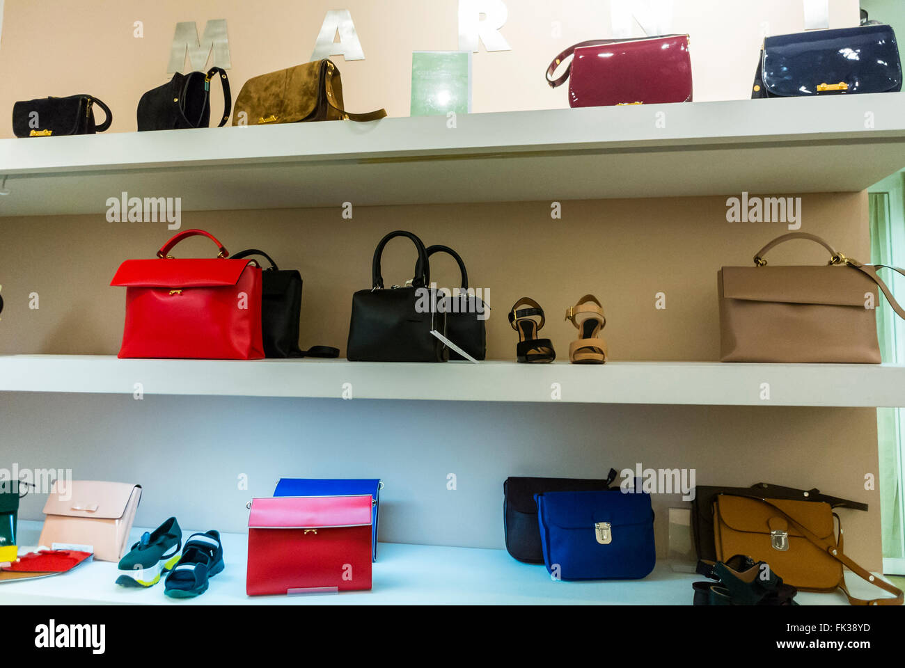 Fashion accessories goods inside interior display clothes hi-res stock  photography and images - Alamy