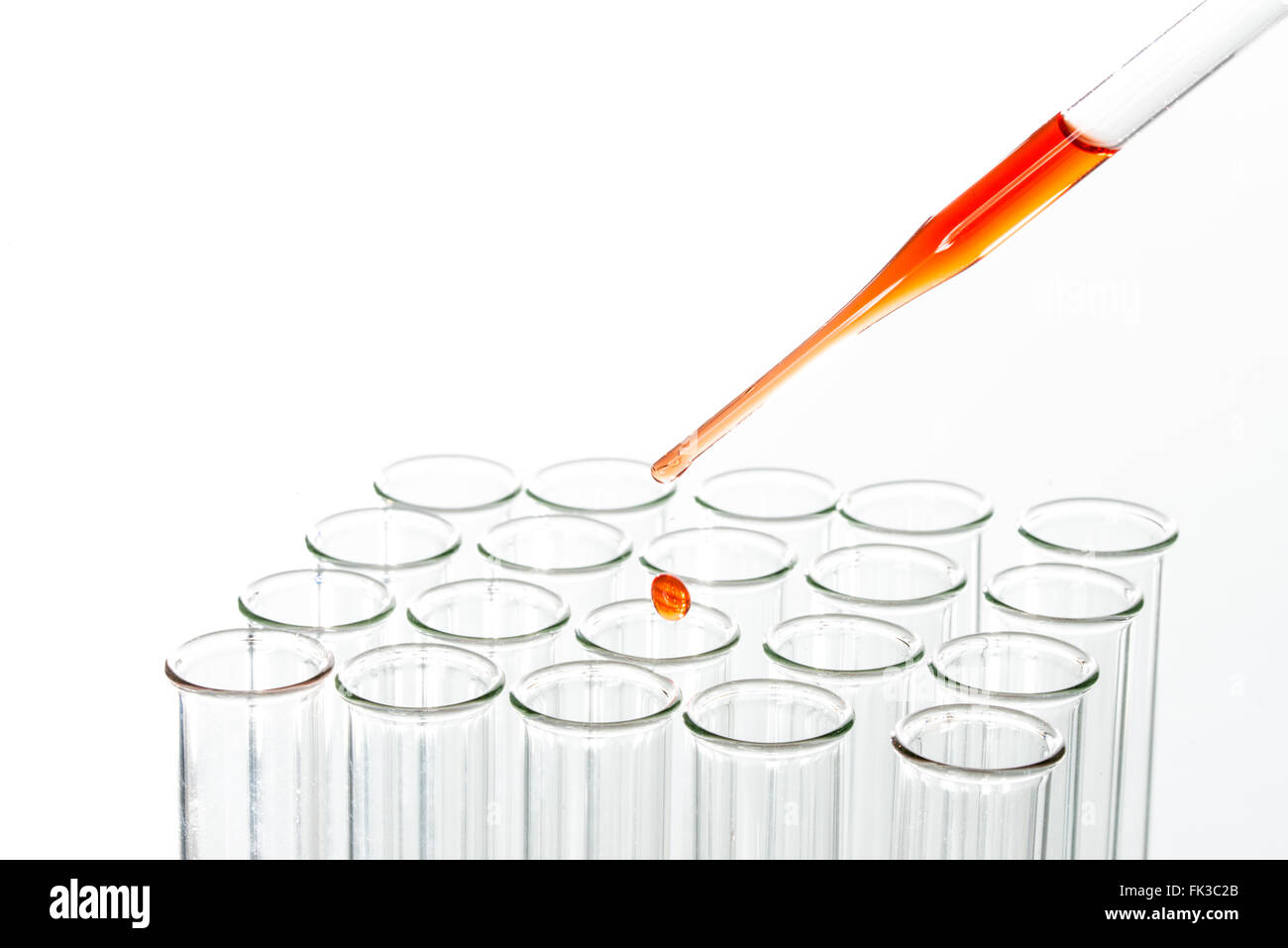 Test tubes and pipette drop, Laboratory Glassware for chemical research ...