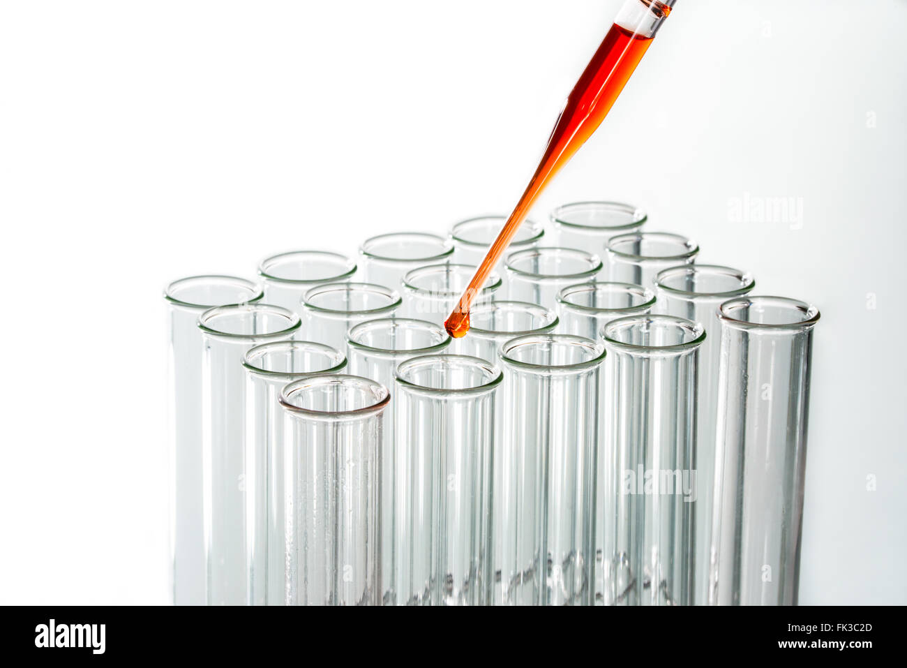 Test tubes and pipette drop, Laboratory Glassware for chemical research ...