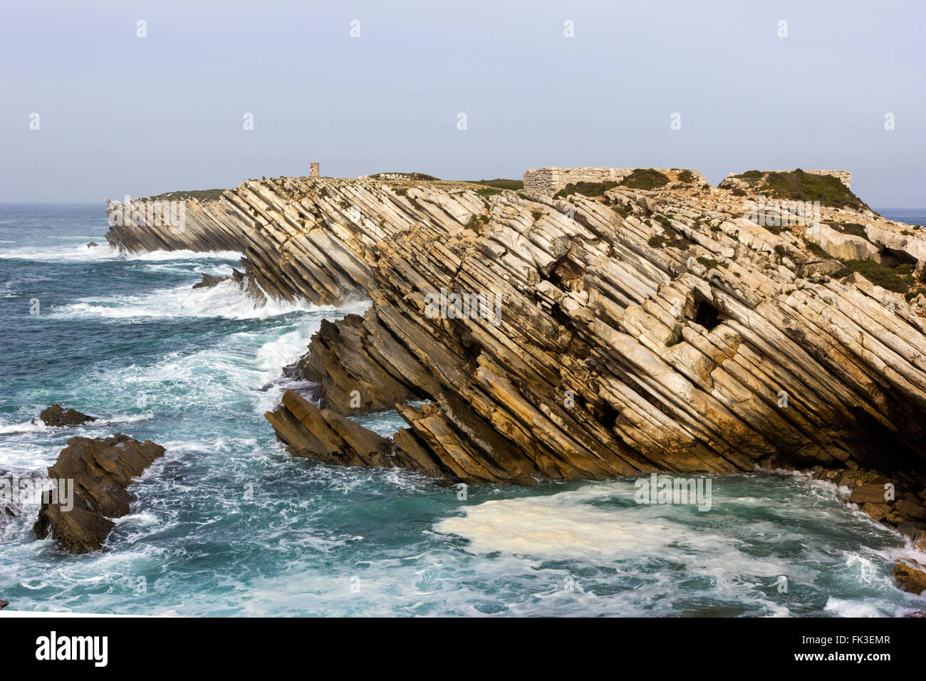 Coastal cliffs in Portugal Stock Photo - Alamy