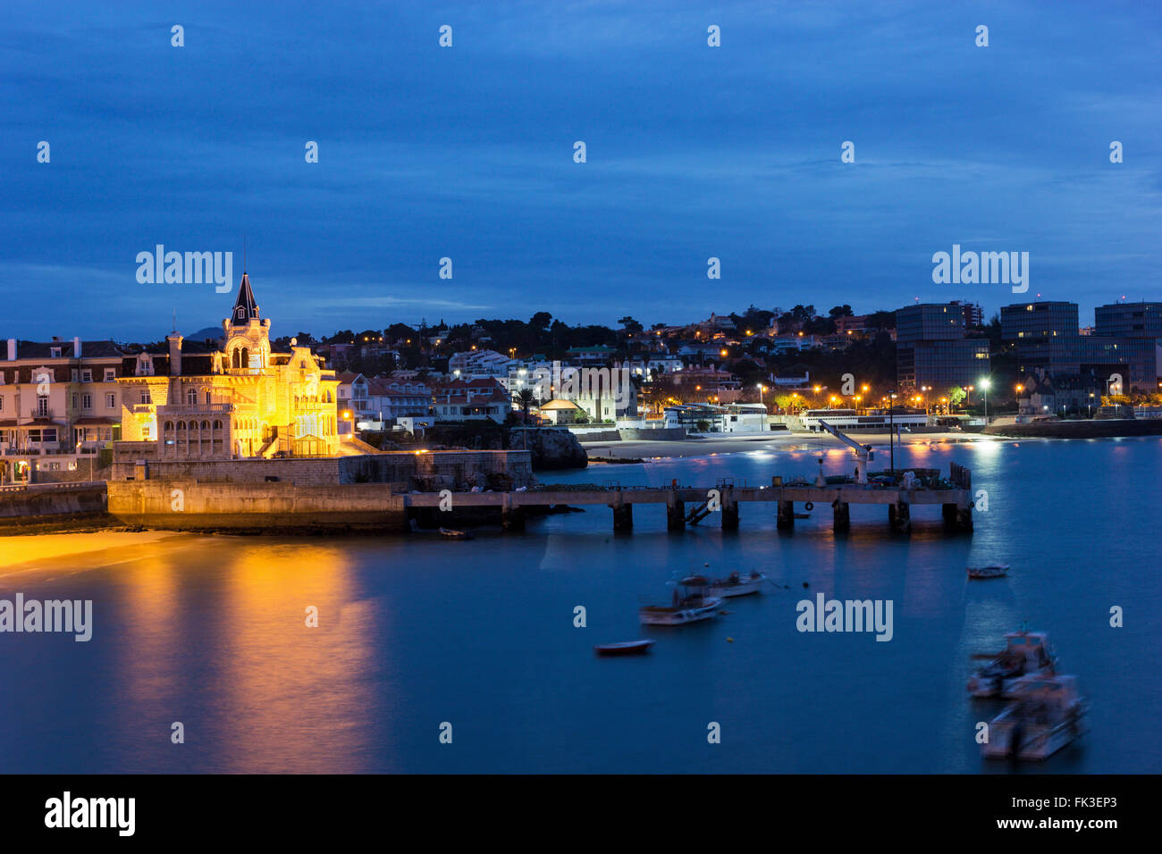 View on Cascais in Portugal in the morning Stock Photo