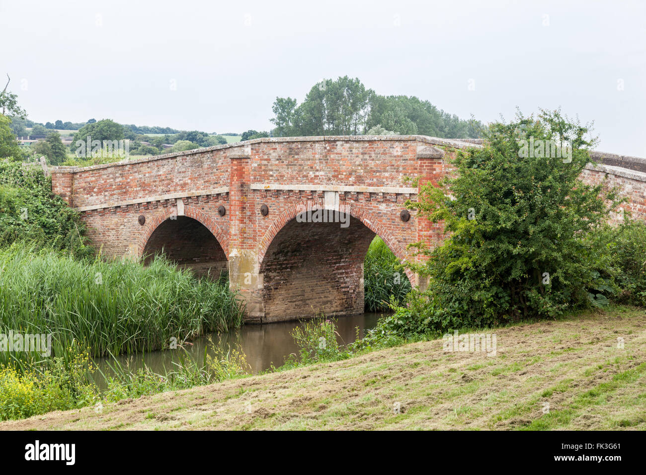 Brick Bridge Chilham Kent, England Stock Photo