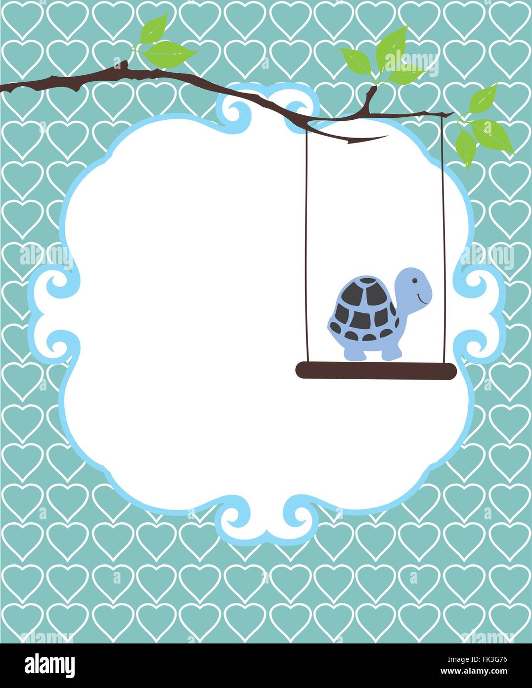 vector illustration of baby shower or invitation card Stock Vector ...