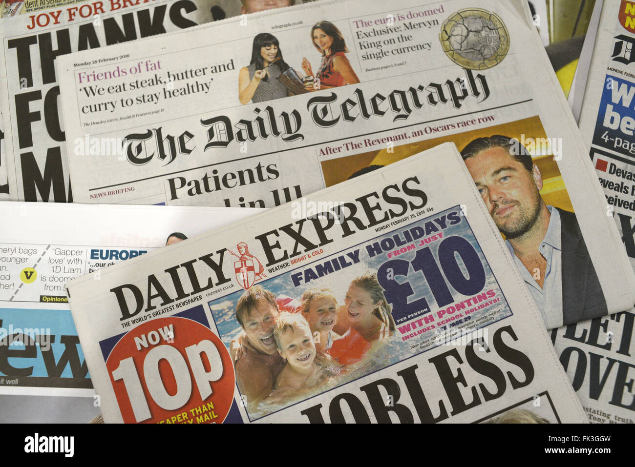 British national newspapers. Picture: Scott Bairstow/Alamy Stock Photo