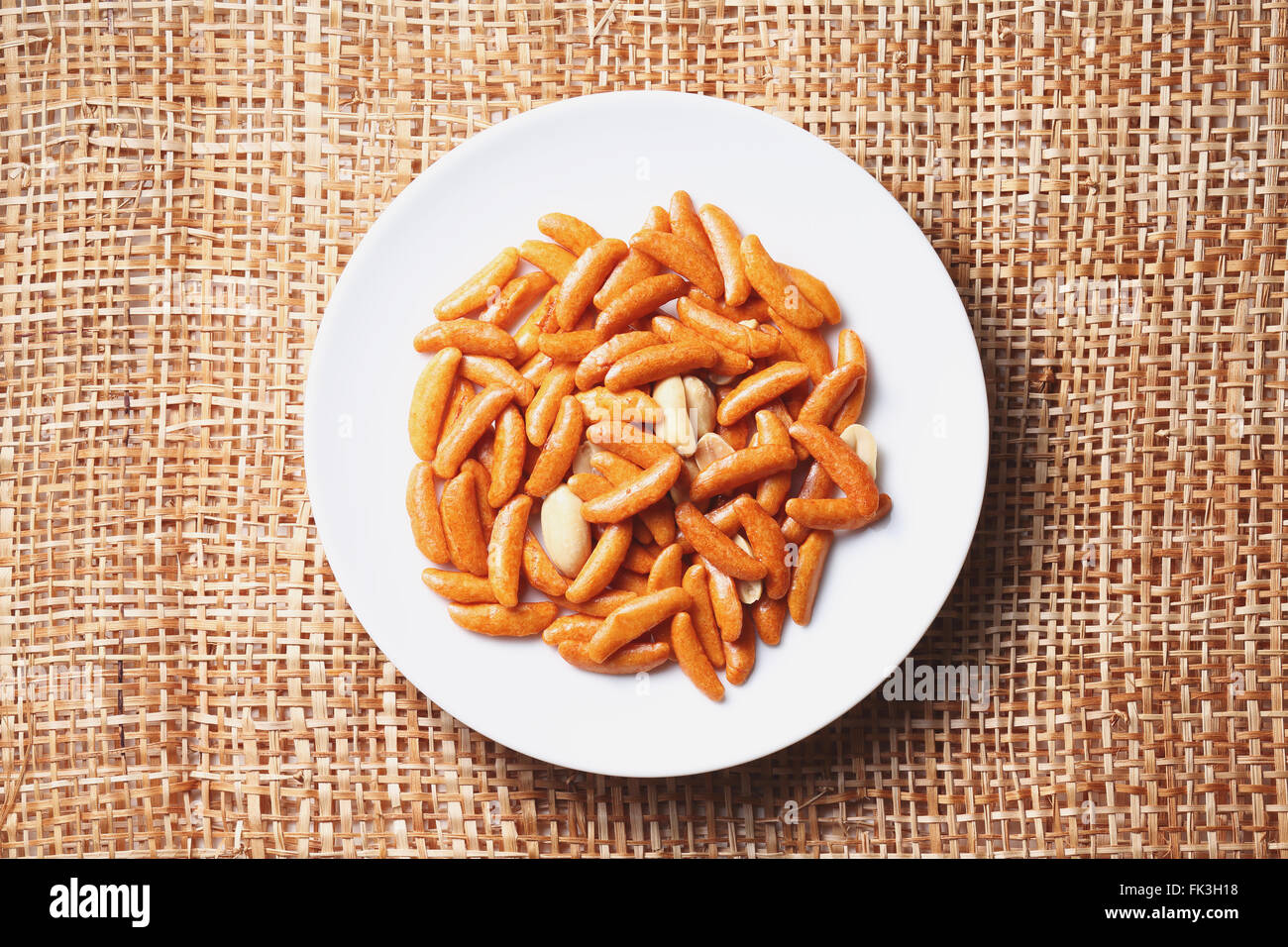 Japanese rice crackers Stock Photo
