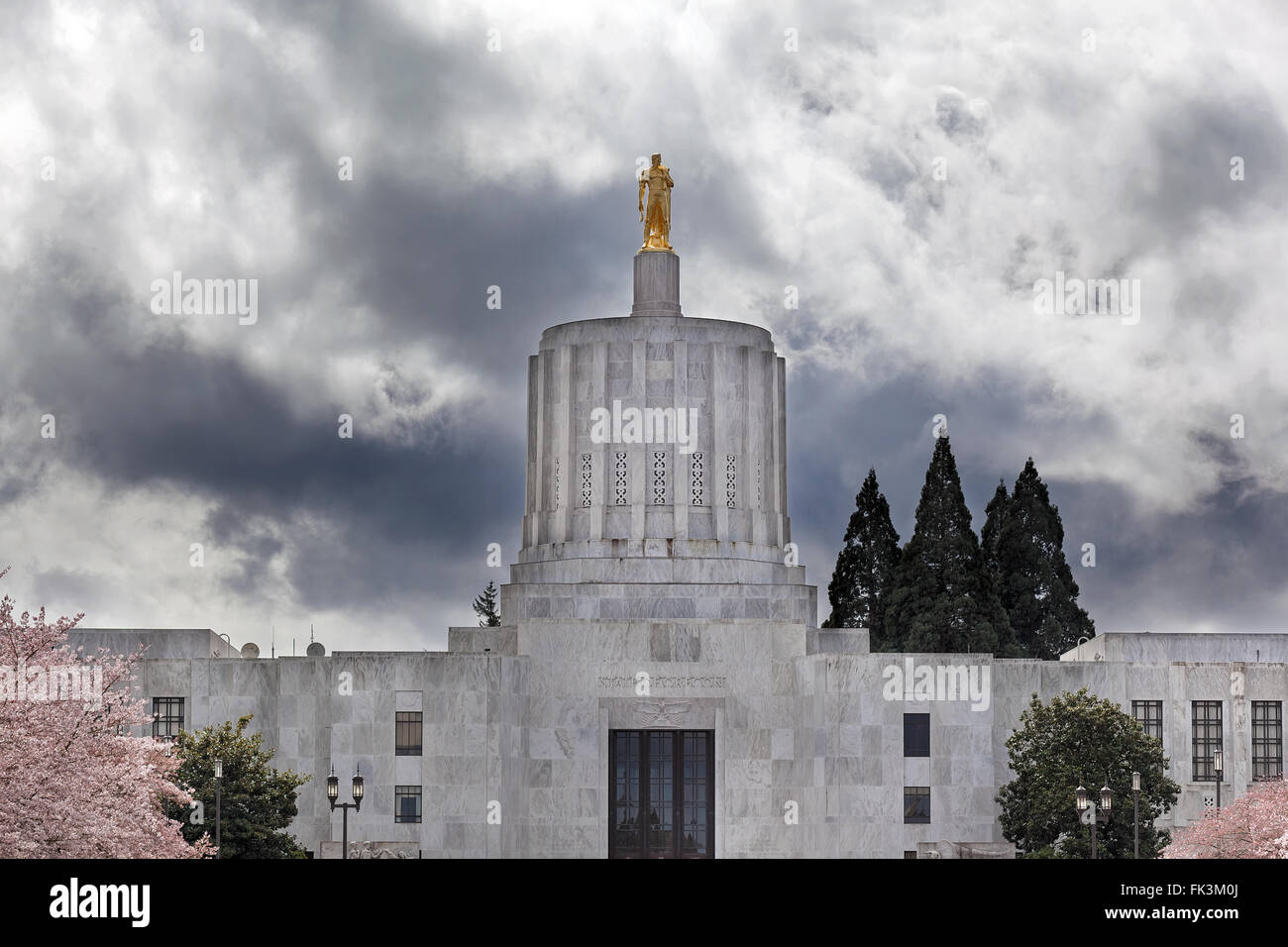 Oregon State Capitol Building in Salem Oregon Stock Photo