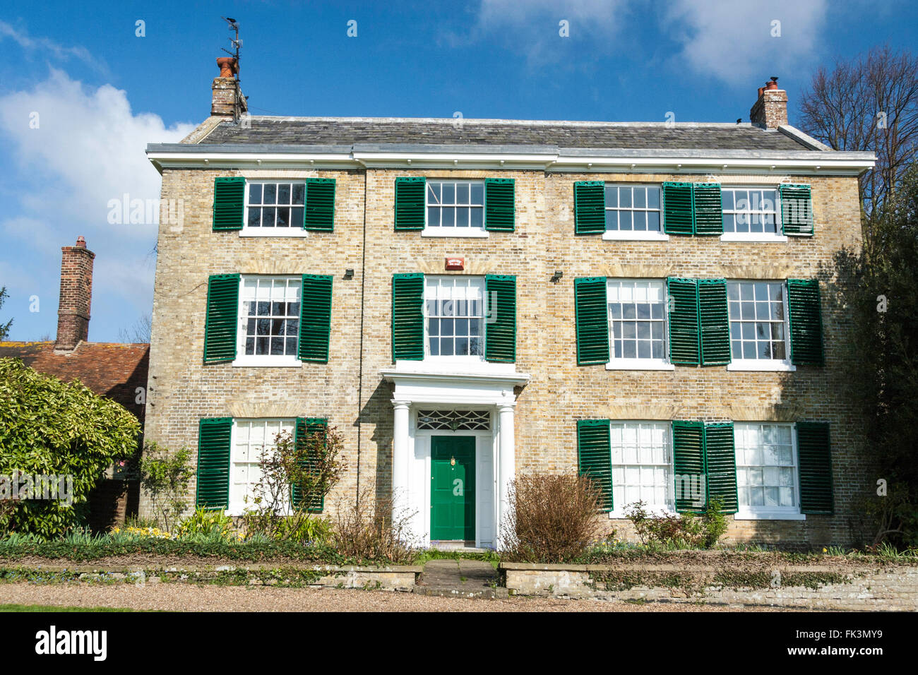 Wickhambreaux, Kent. 18th century Wickham Court. Large three story