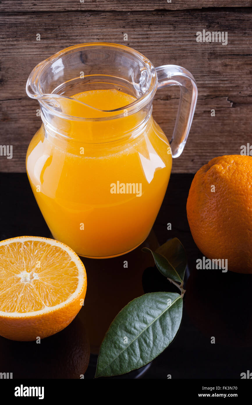 orange juice in the pitcher Stock Photo Alamy