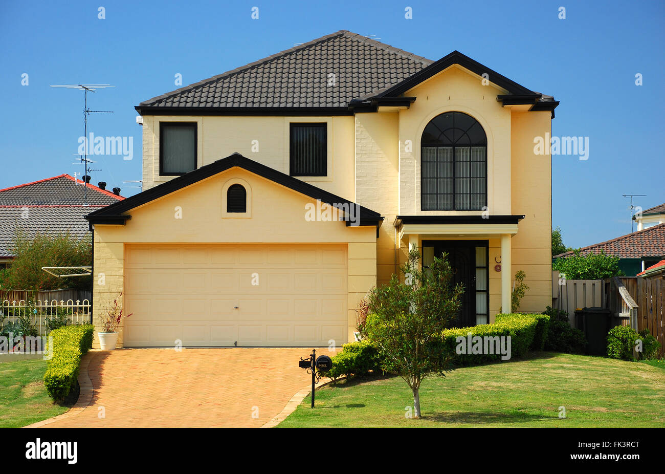 An image of a house in the suburbs of Sydney Australia. Stock Photo