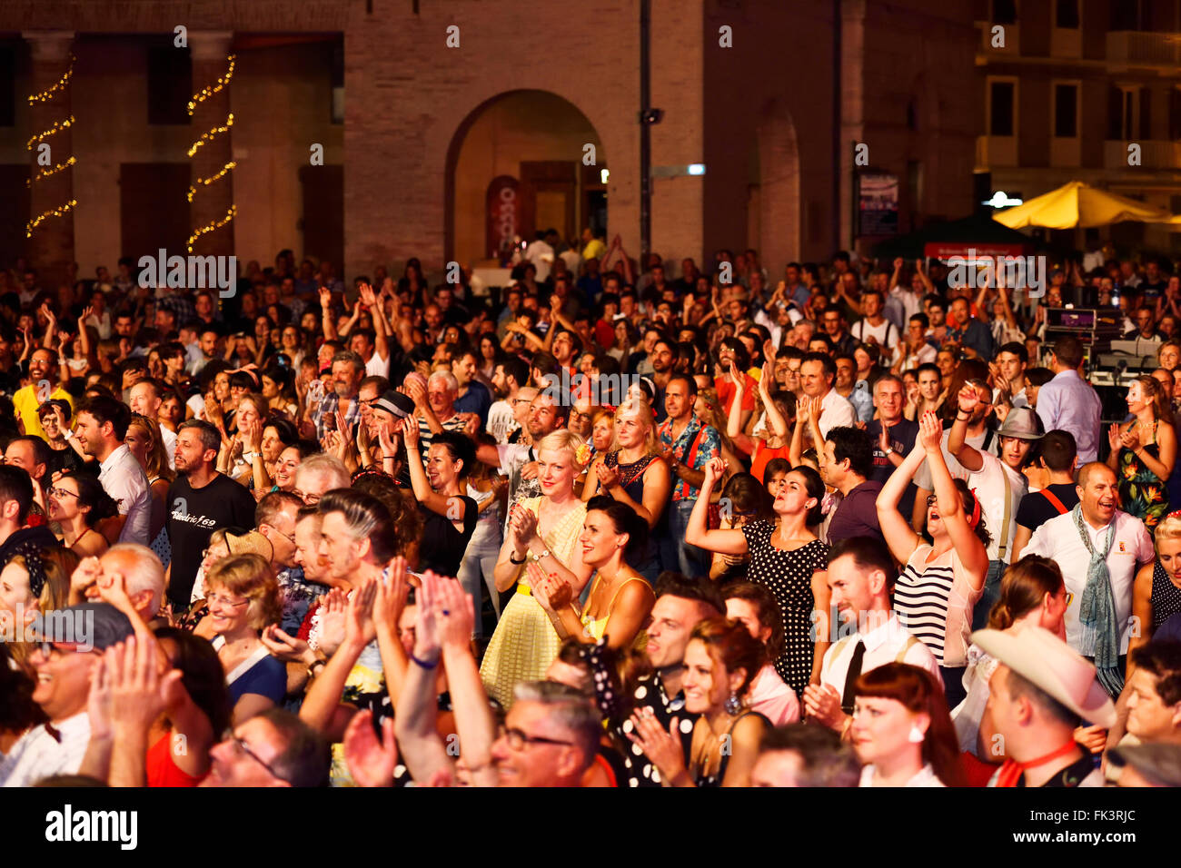 Summer Jamboree, Rock n Roll Festival, Band, Main Stage, Center Stage, Palco Centrale, Senigallia, Ancona, Marken, Italy, Europe Stock Photo