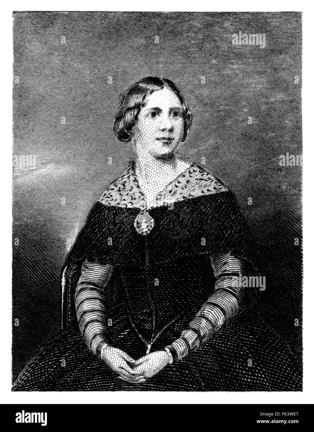 Portrait of Jenny Lind (the singer) from 1878 Stock Photo