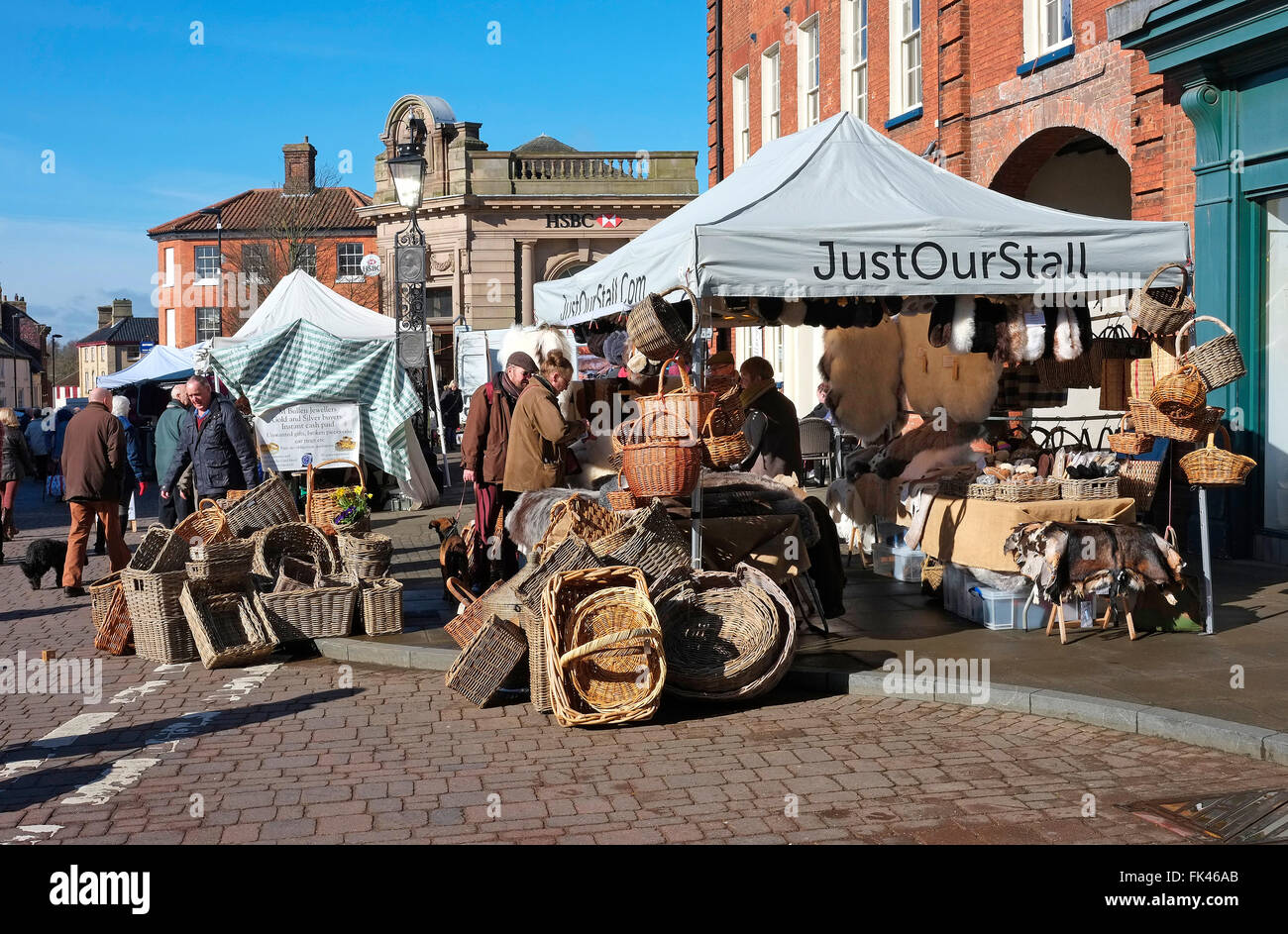 fakenham town centre market day, norfolk, england Stock Photo Alamy