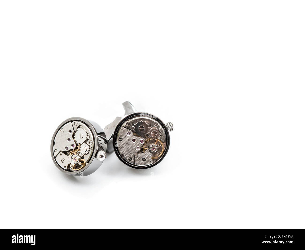 exclusive cufflinks with moving mechanism Stock Photo