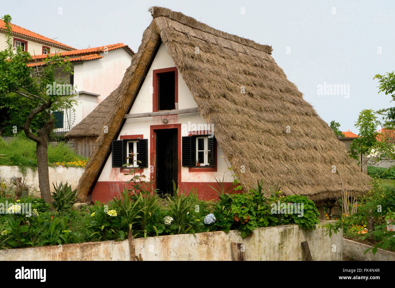 Traditional House in Santana Madeira Stock Photo