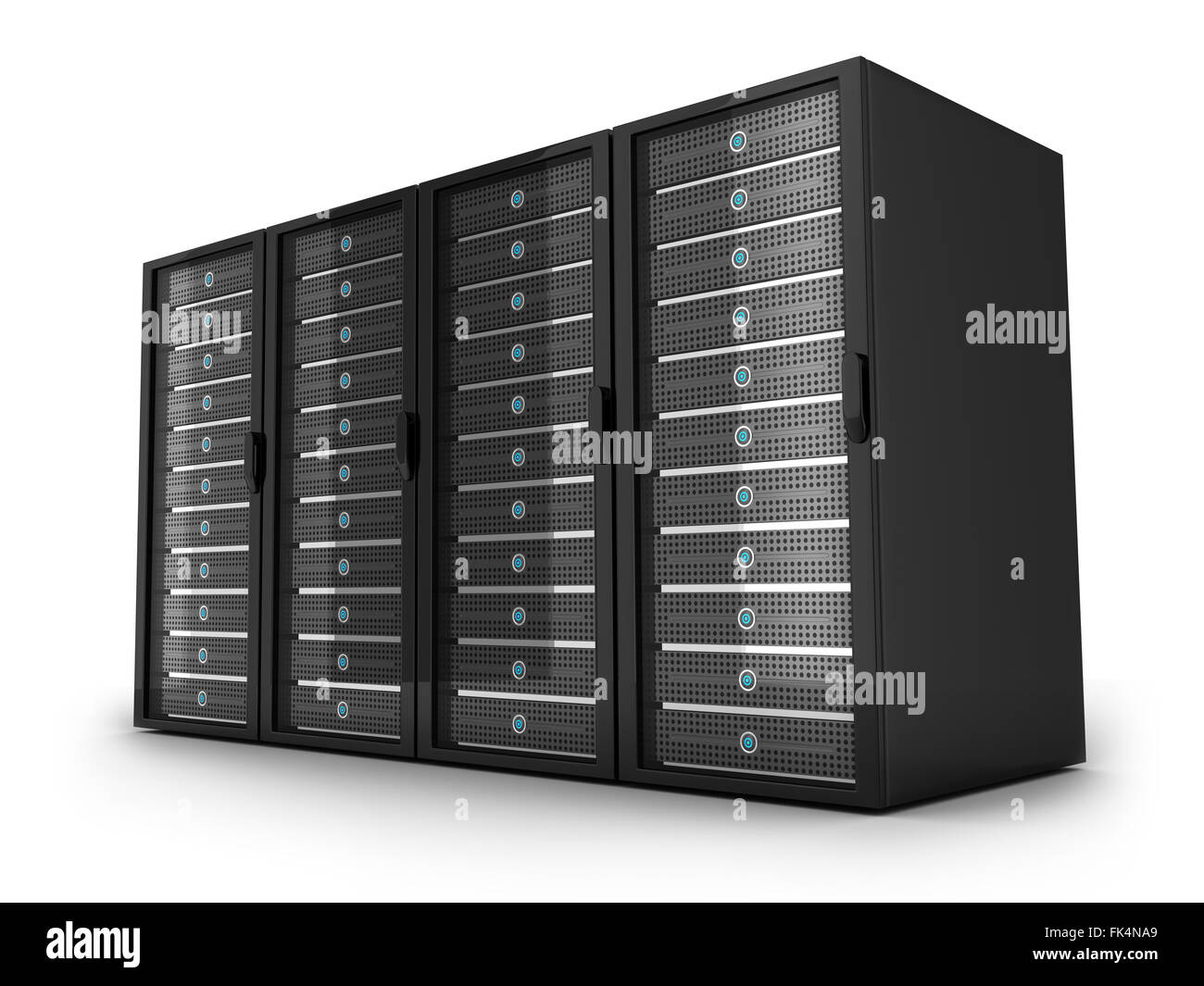 Four Server high-end, view front (done in 3d) Stock Photo