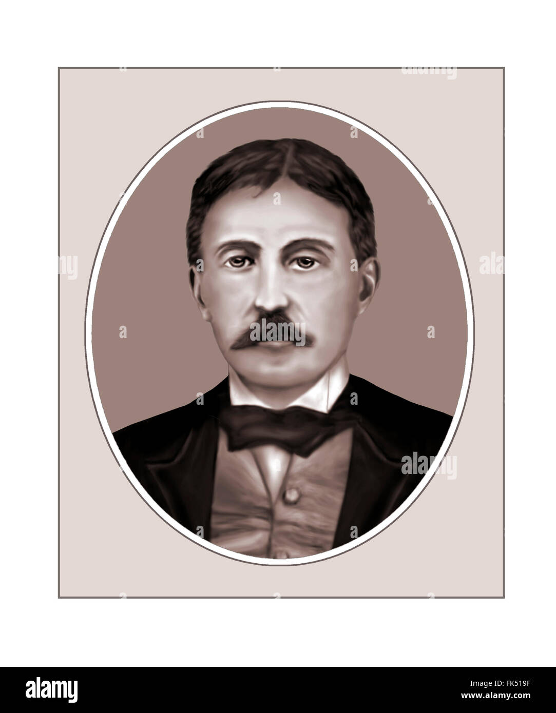 Marcel Proust, 1871-1922, Novelist, Portrait Stock Photo