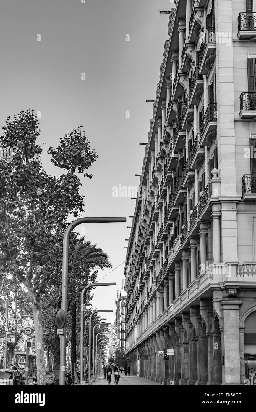 Avinguda Diagonal, avenue, buildings, Barcelona Stock Photo