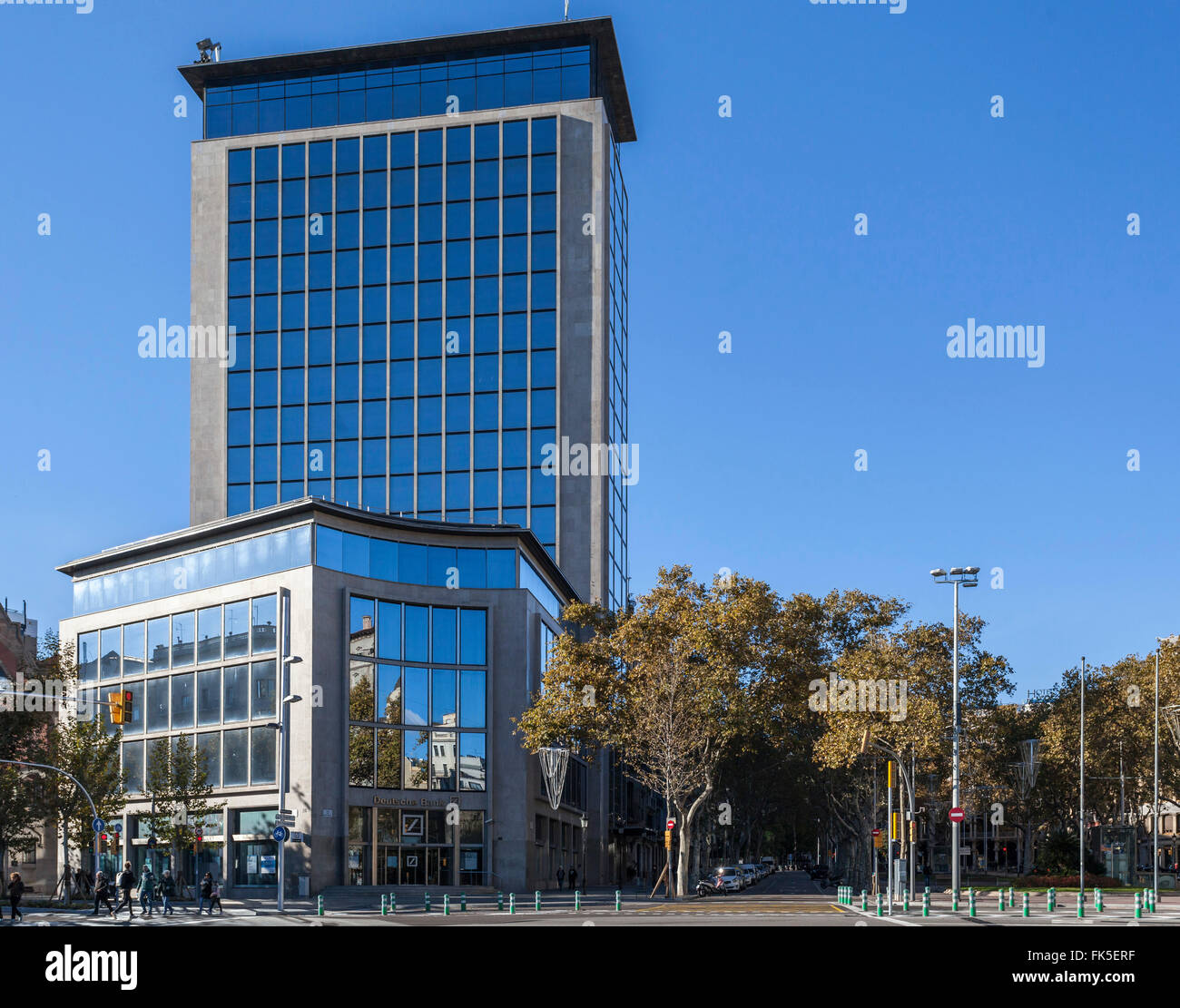 Building Europa.  Deutsche Bank. Avenida Diagonal- Passeig de Gràcia. Barcelona. Stock Photo