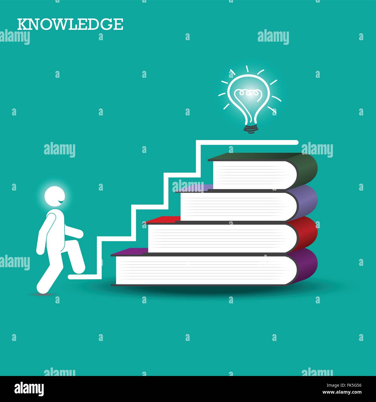 Knowledge and learning concept. Vector illustration Stock Vector