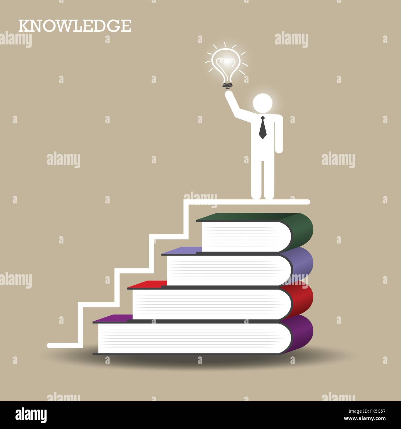 Knowledge and learning concept. Vector illustration Stock Vector