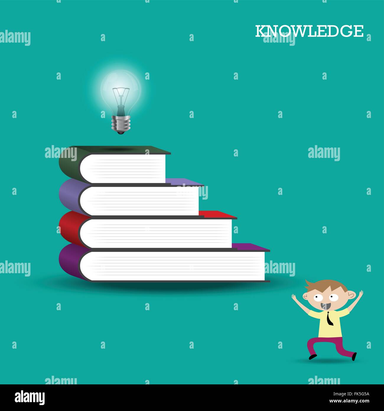 Knowledge and learning concept. Vector illustration Stock Vector