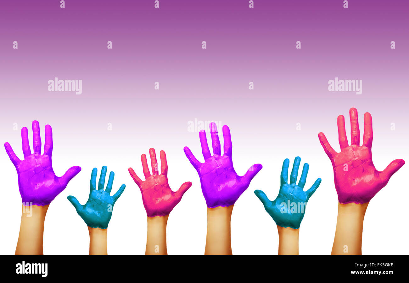 hands of different colors Stock Photo Alamy