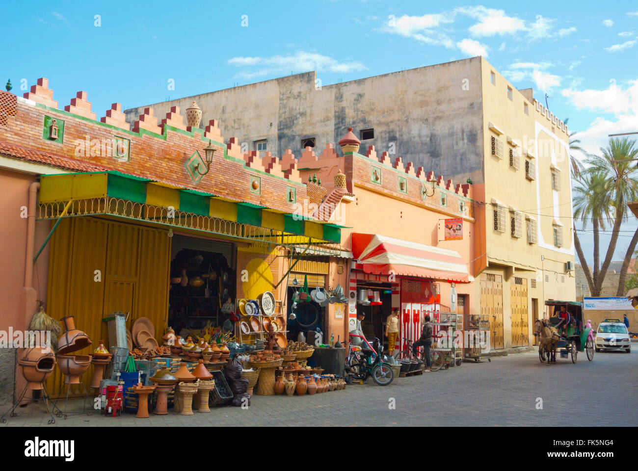 Avenue du 20 Aout, medina, Taroudant, Souss valley, southern Morocco, northern Africa Stock Photo