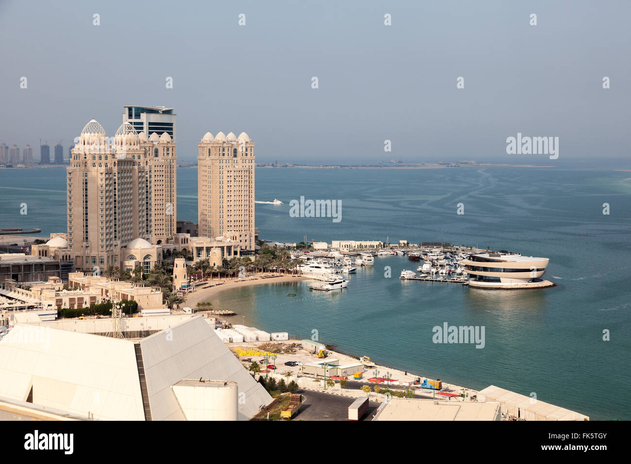 West Bay waterfront buildings in Doha, Qatar Stock Photo