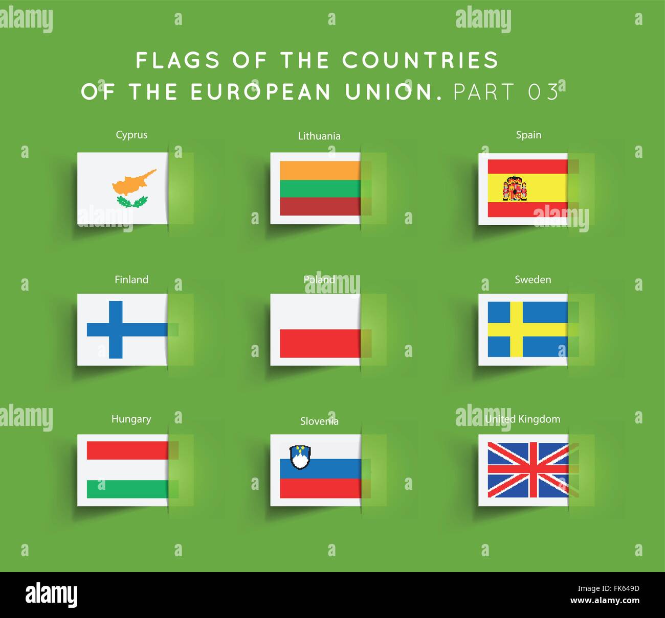 Another view of EU flags, perhaps arranged in a different order or with a slightly different style, highlighting the visual impact of the collective banners.