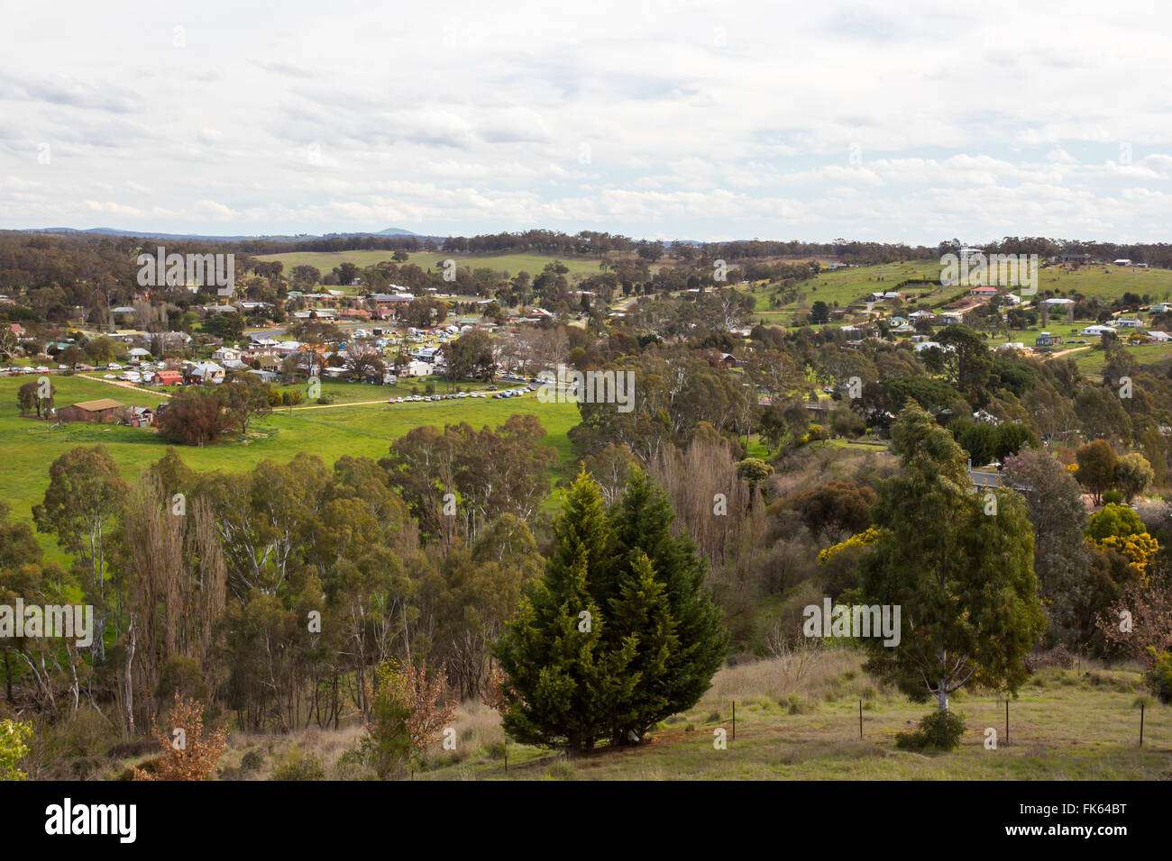 The town of Guildford in the Victorian goldfields region of Victoria