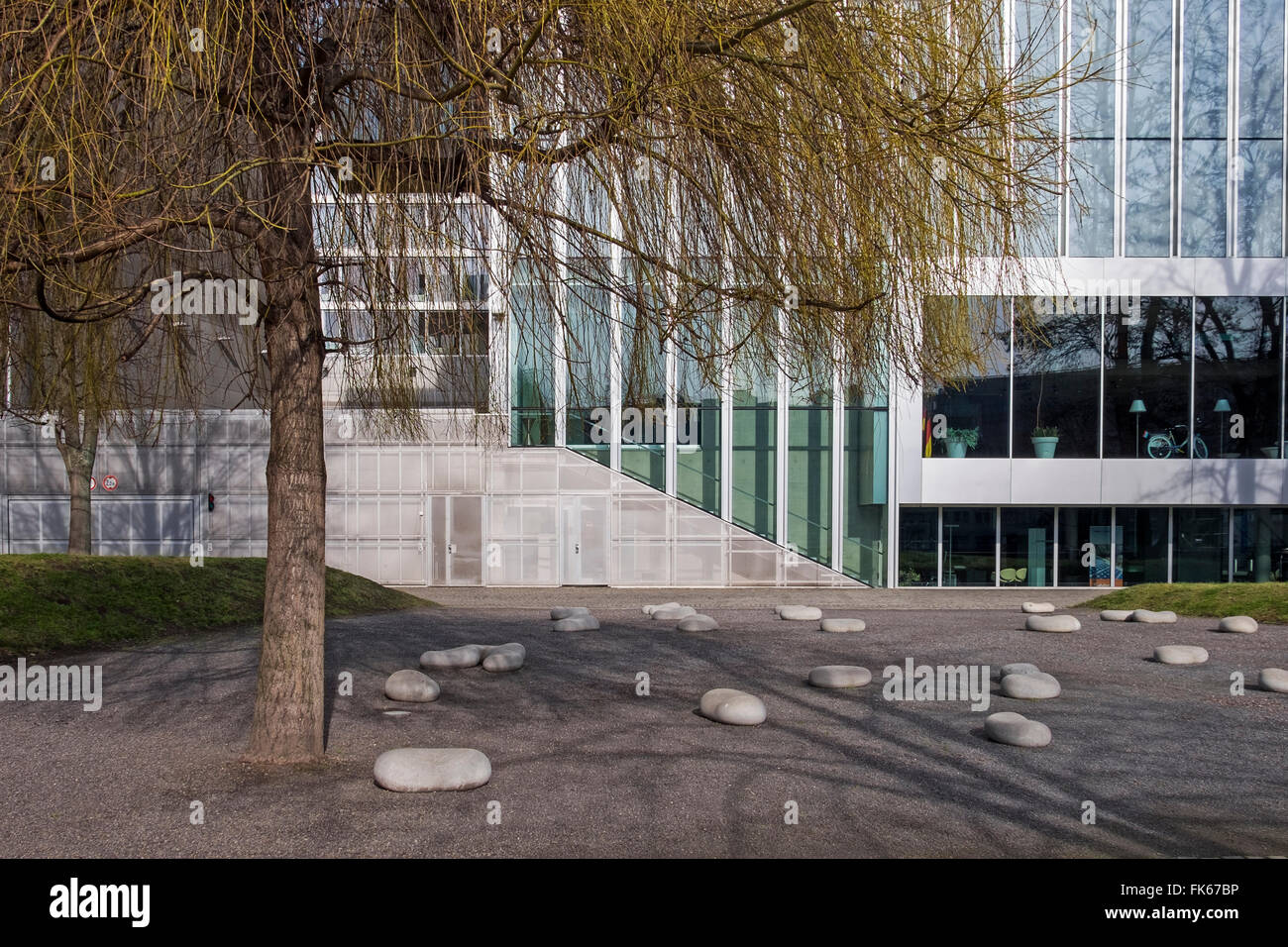 Dutch Embassy exterior, Klosterstraße 50,Mitte, Berlin, Germany. Modern building designed by Architect Rem Koolhaas Stock Photo