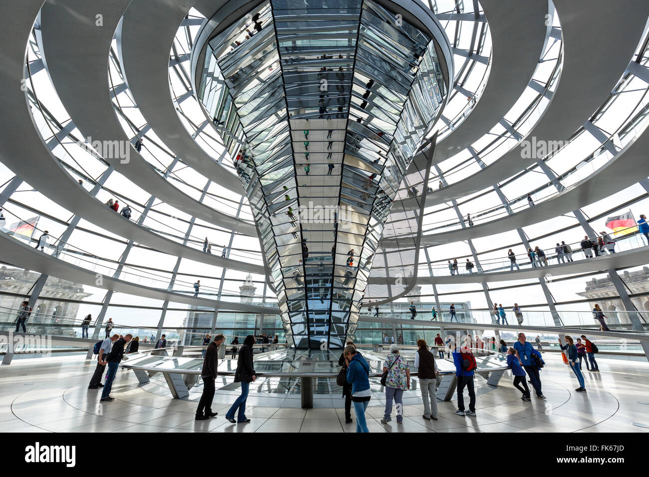 The Reichstag Dome, German Parliament building, Mitte, Berlin, Germany, Europe Stock Photo
