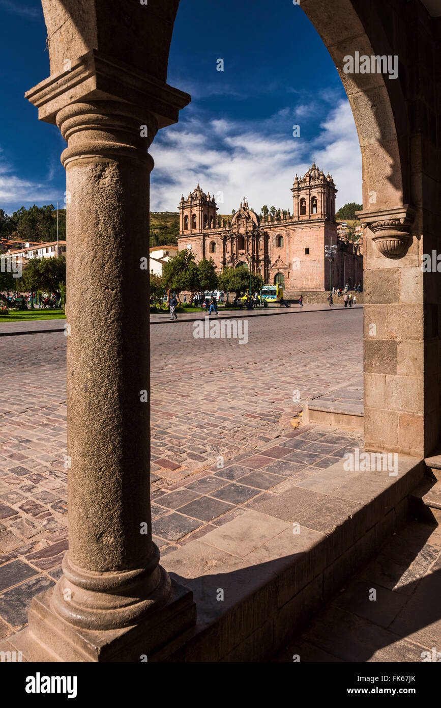 Cusco Cathedral (Basilica of the Assumption of the Virgin), Plaza de Armas, Cusco, Cusco Region, Peru, South America Stock Photo