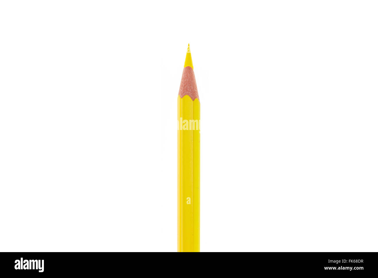 yellow color pen on a white background Stock Photo