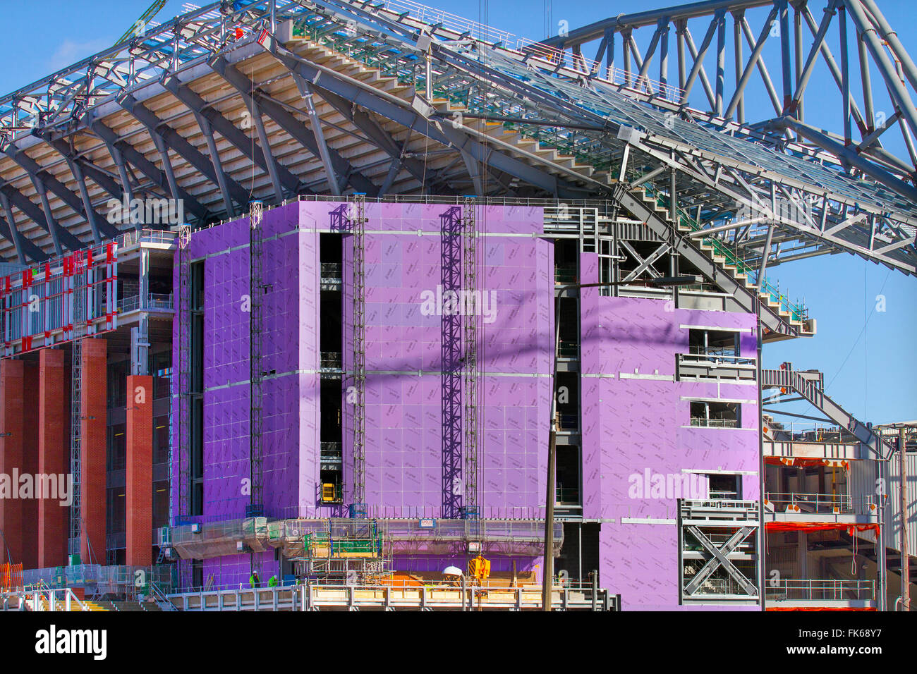 Liverpool FC New Stadium expansion under construction; Football Stock