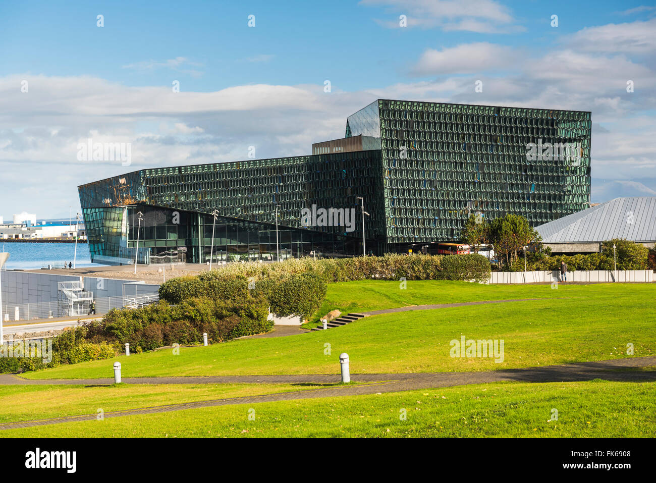 Harpa Concert Hall and Conference Centre, Reykjavik, Iceland, Polar Regions Stock Photo