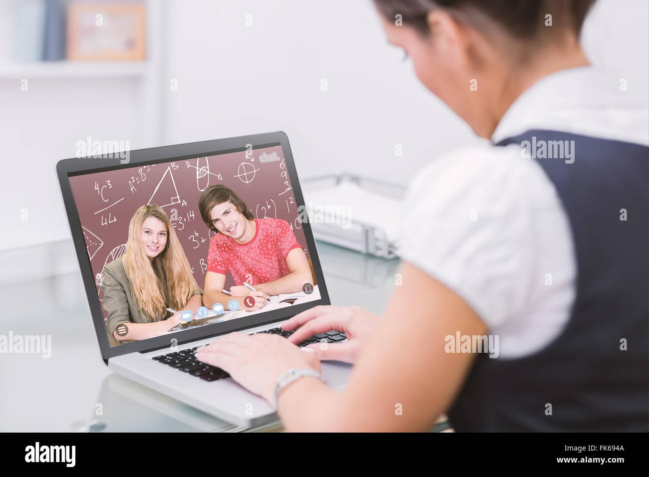 Composite image of students studying Stock Photo