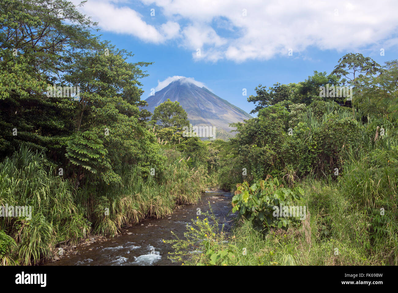 Arenal volcano, La Fortuna, Alajuela, Costa Rica, Central America Stock Photo