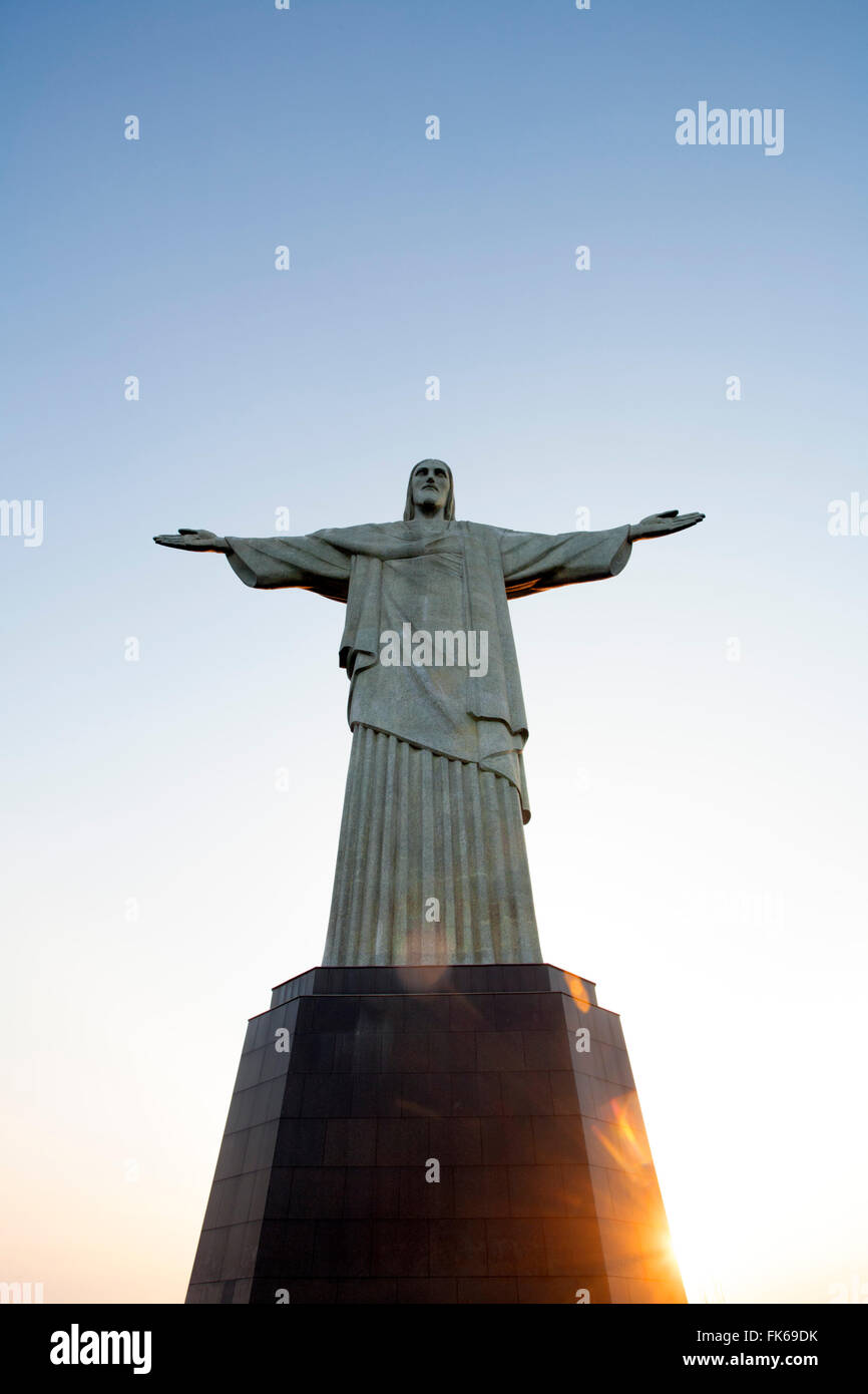 The Cristo Redentor (Christ the Redeemer) statue on Corcovado, Rio de Janeiro, Brazil, South America Stock Photo