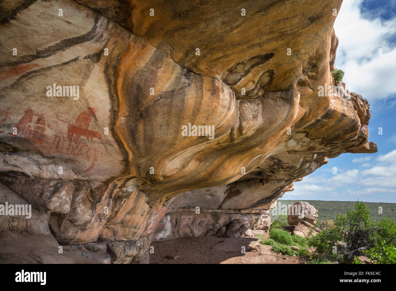 San rock art, Cederberg mountains, Western Cape, South Africa, Africa Stock Photo