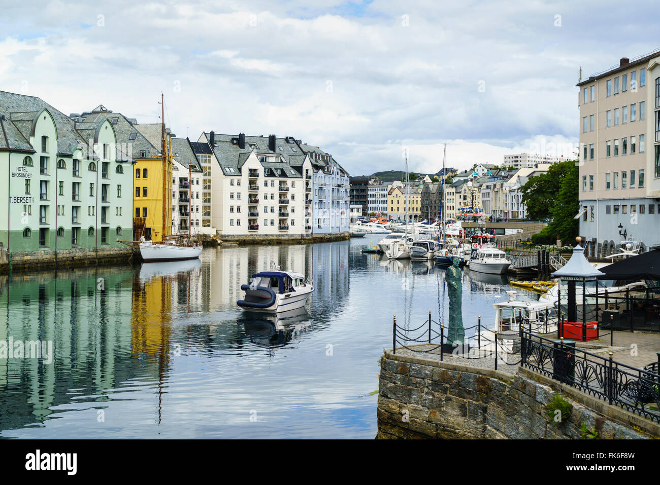 Alesund, noted for its Art Nouveau achitecture, Norway, Scandinavia, Europe Stock Photo