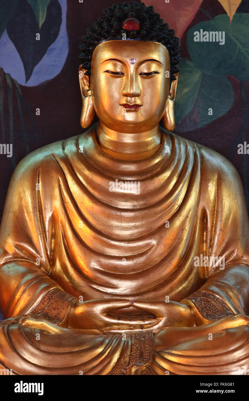 Buddha statue, Hong Hien Tu Temple, Frejus, Var, Provence, France, Europe Stock Photo
