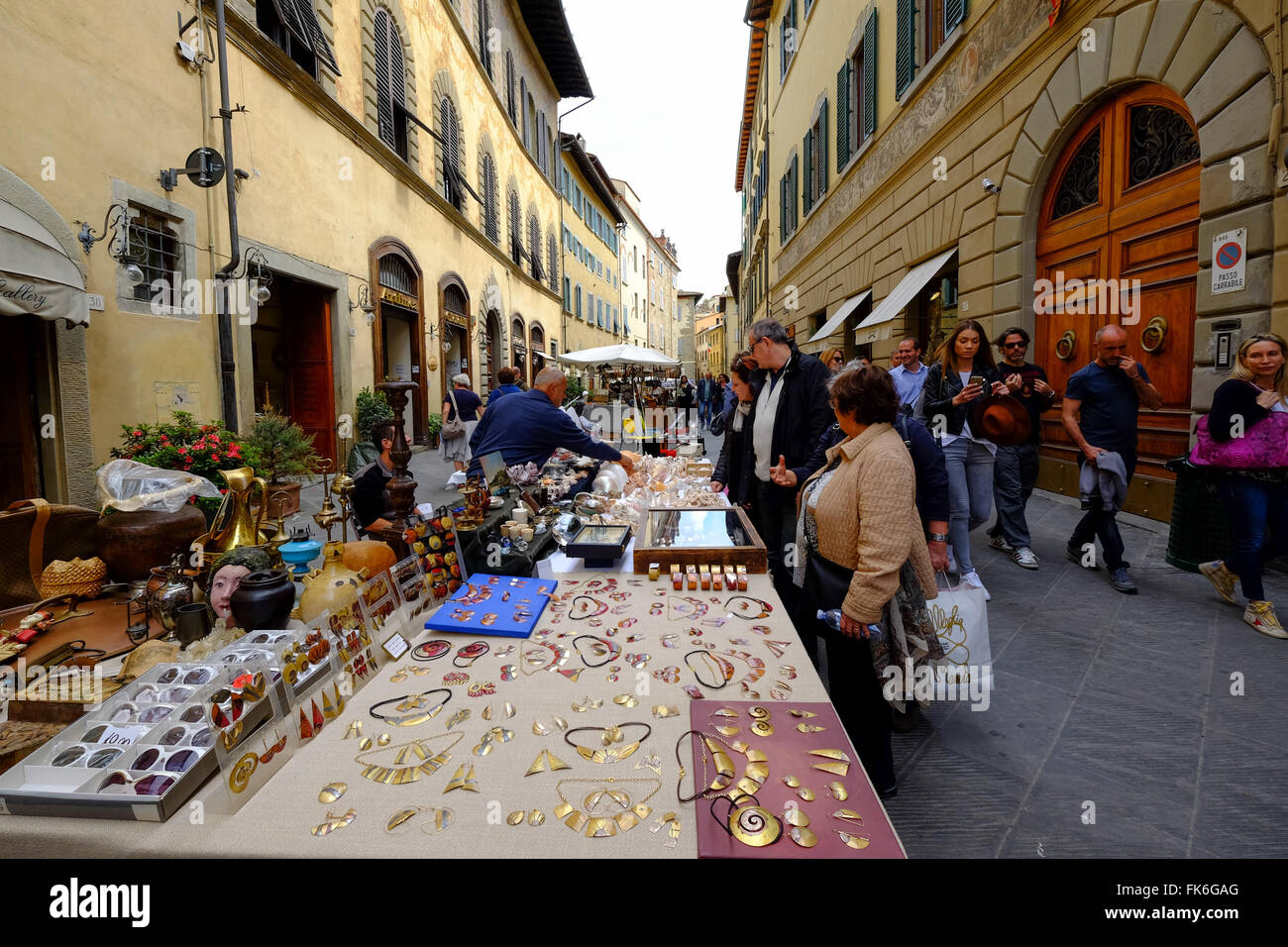 Monthly Antique Market, Arezzo, Tuscany, Italy, Europe Stock Photo Alamy