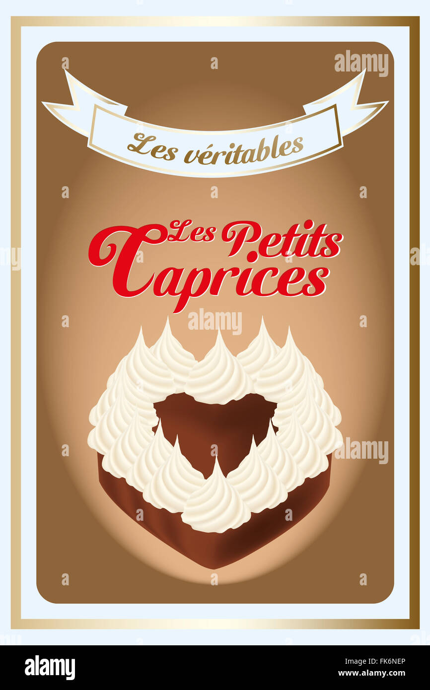 French retro confectionery poster little food sins Illustration of