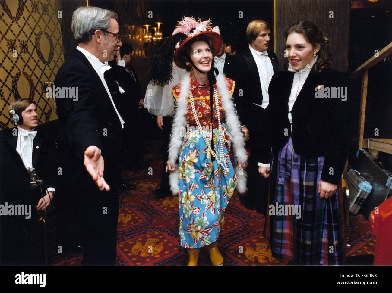 First Lady Nancy Reagan in her Second-Hand Clothes disguise for the Gridiron Club Annual Dinner March 27, 1982 in Washington, DC. Stock Photo