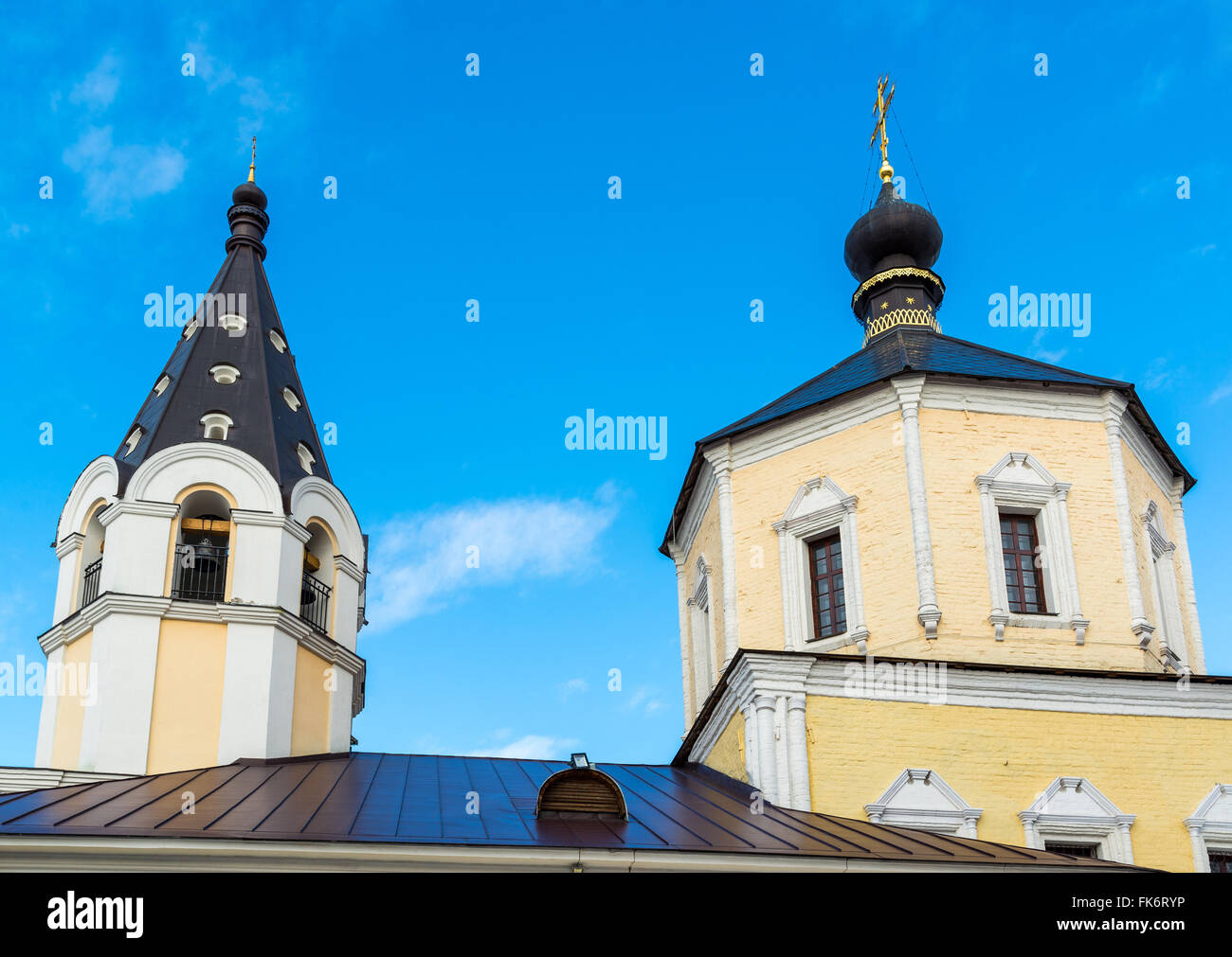 Church of  Nativity in Fishers, Russia, Tver Stock Photo