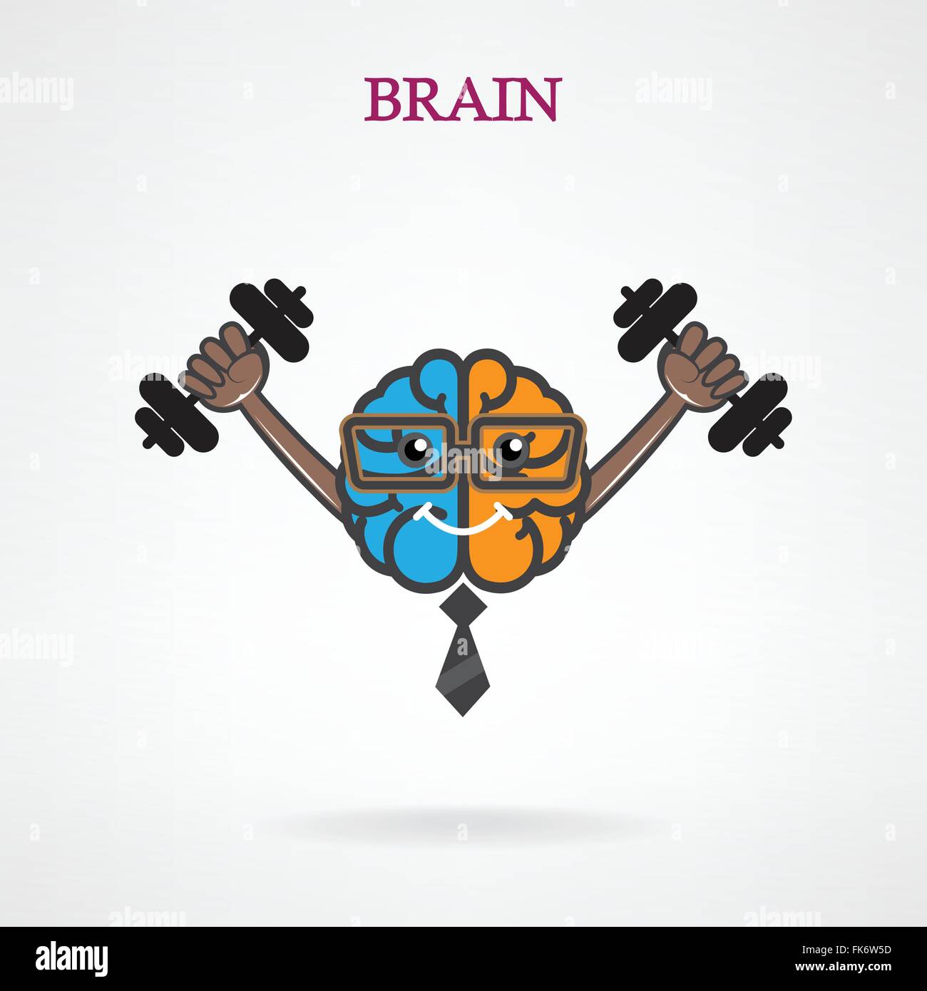 Creative Left And Right Brain Sign With The Barbell On Background Stock Vector Image Art Alamy