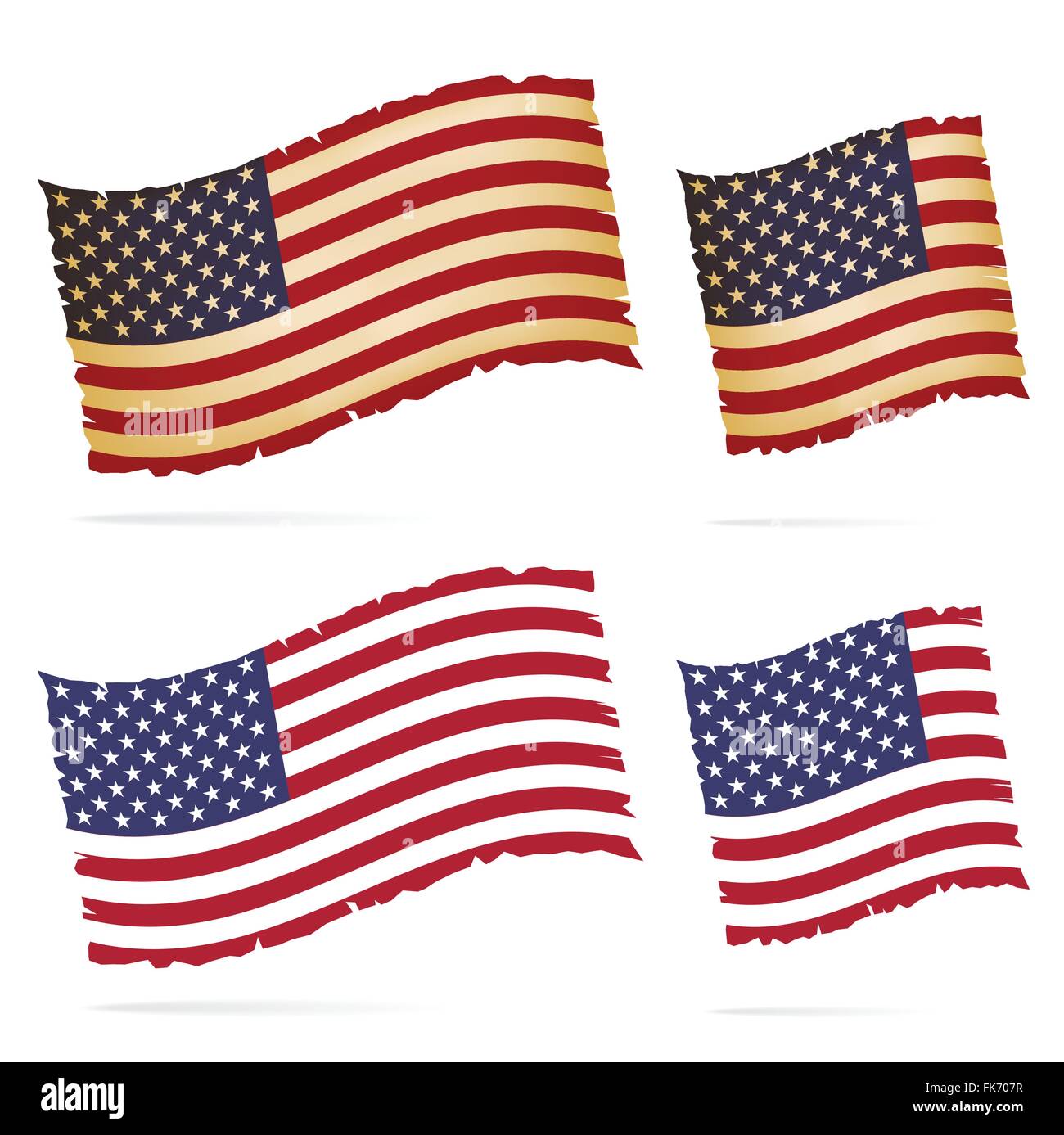 United Stated flag.vector illustration Stock Vector