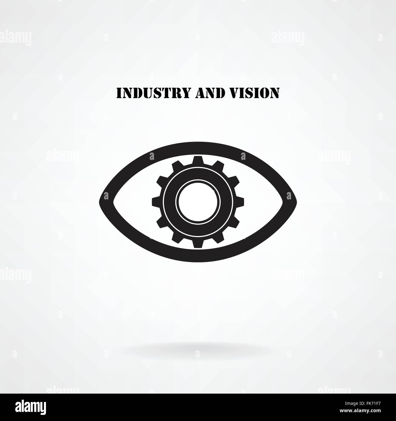 Creative gear with eye silhouette symbol on background ,design for poster,flyer,cover or  brochure ,business idea ,abstract back Stock Vector