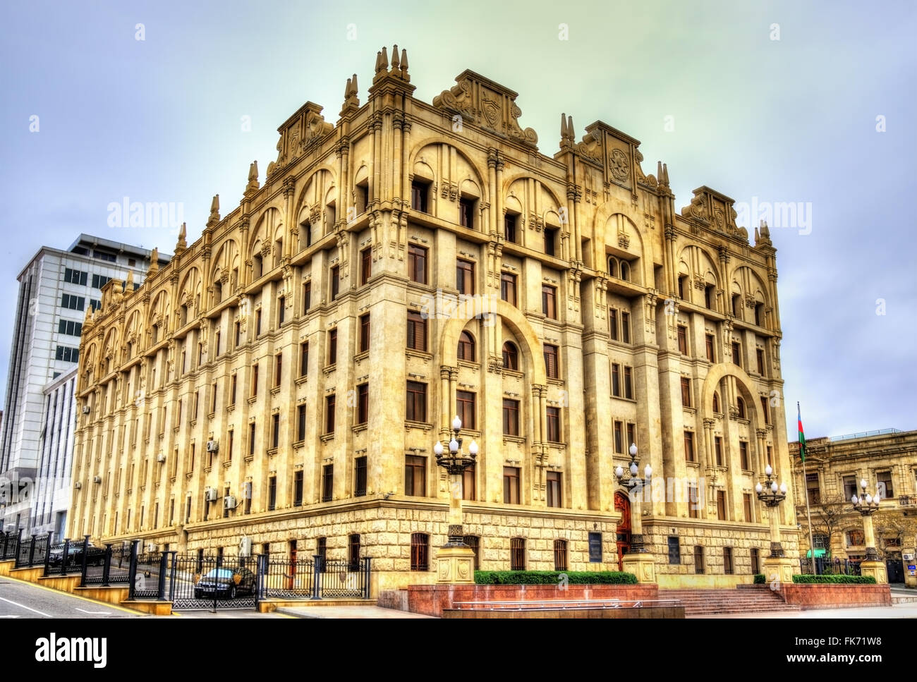 Ministry of internal affairs building in Baku Stock Photo